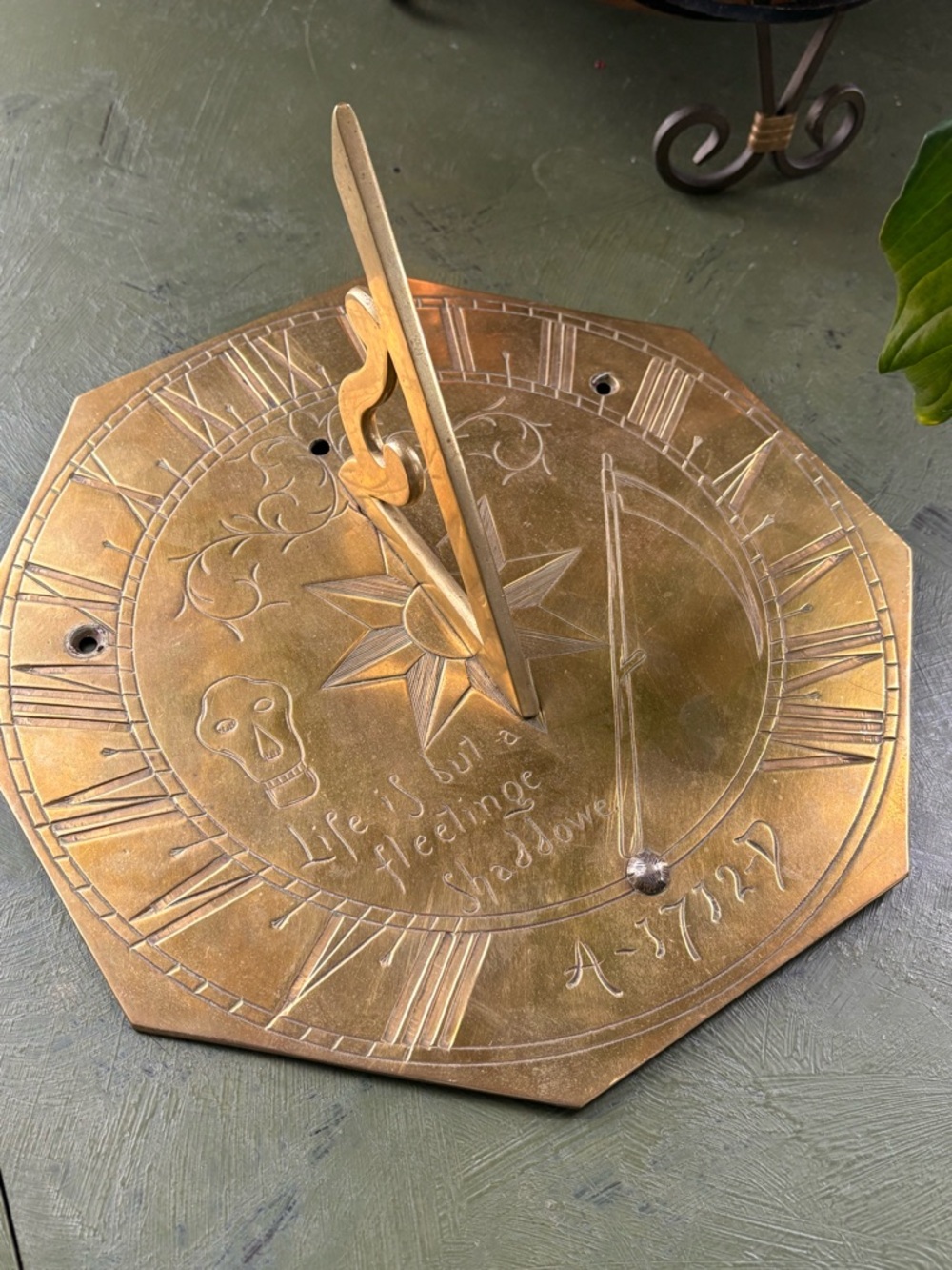 Brass Octagonal Sundial